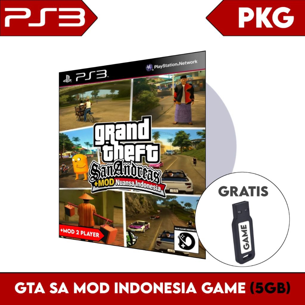 GTA SA San Andreas MOD Nuansa Indonesia PS3 Game Gratis USB Game