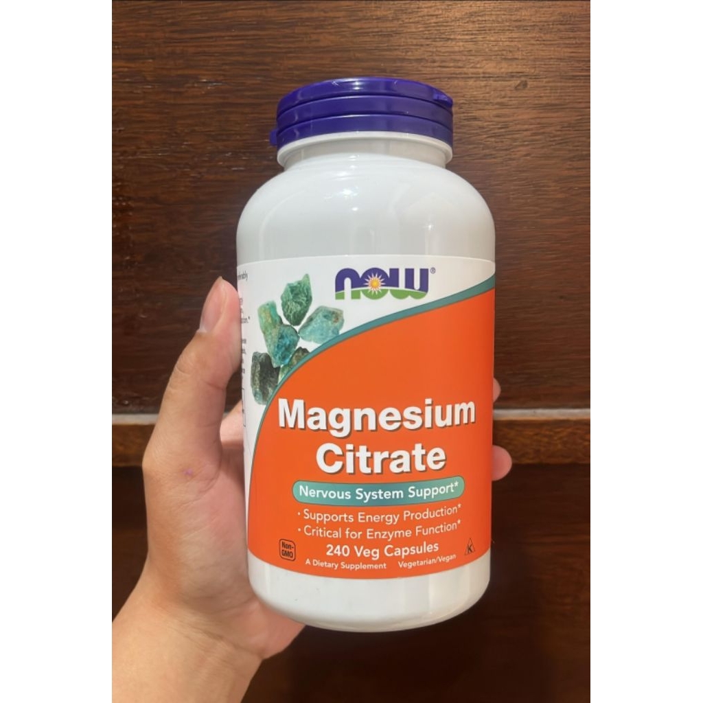 Now Magnesium Citrate isi 240 Capsules