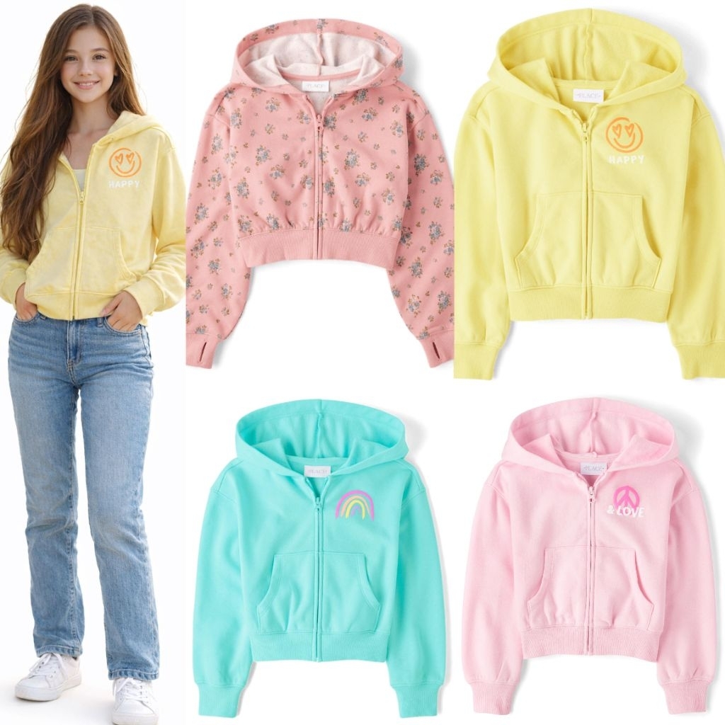 jaket hoodie anak perempuan place