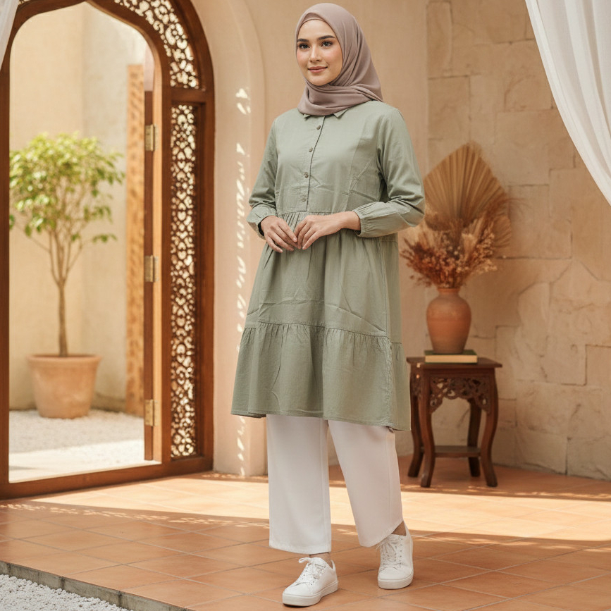 RILLEY - Tunik Merlia | Pakaian Wanita Muslim Atasan Tunik