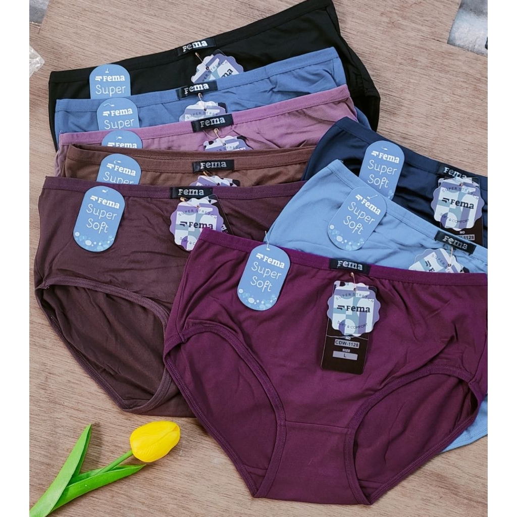 celana dalam wanita fema 6pcs