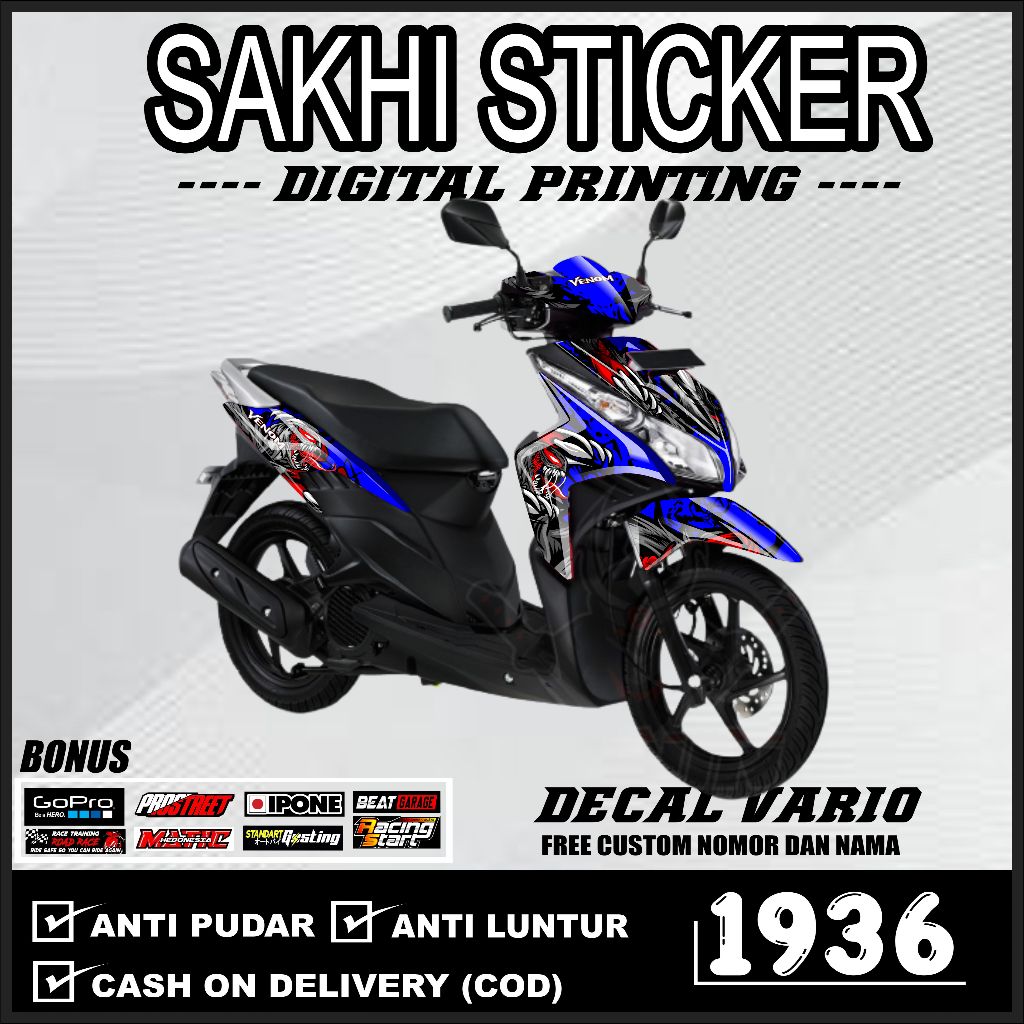 1936 sticker decal motor aksesoris motor vario techno 110 fullbody (cod)
