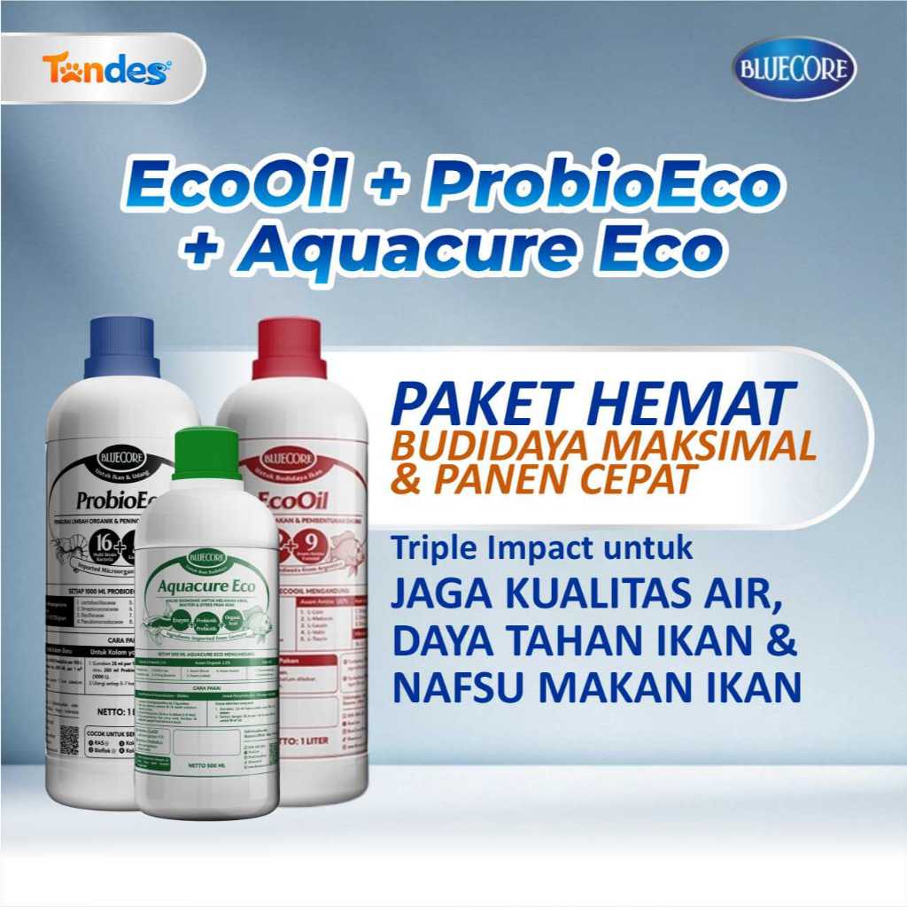 Bluecore Probiotik Ikan Bioflok dan Obat Air Kolam Anti Bakteri Vitamin Pertumbuhan Lele Nila