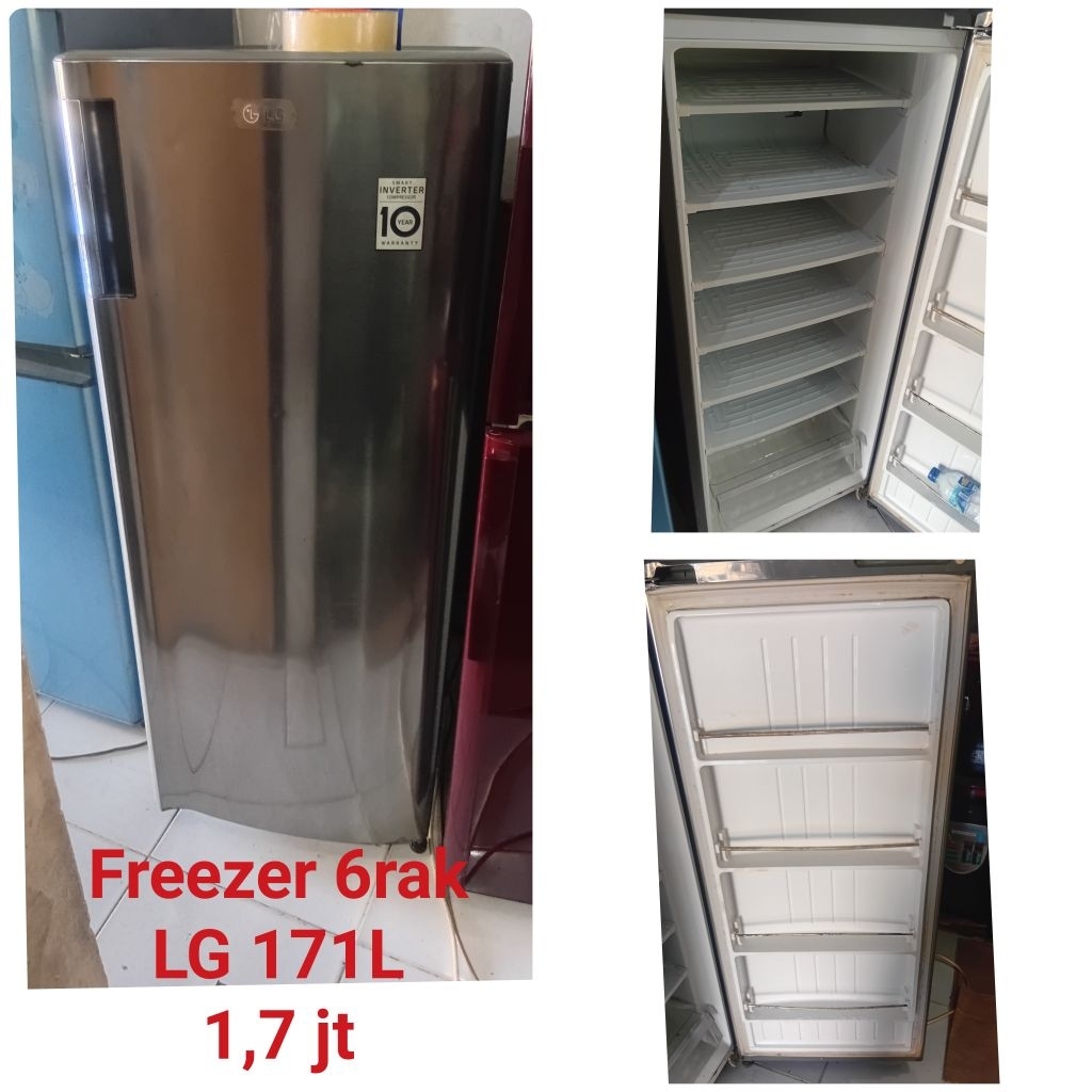 freezer Rak & freezer box bekas bergaransi, harga dan merk di foto