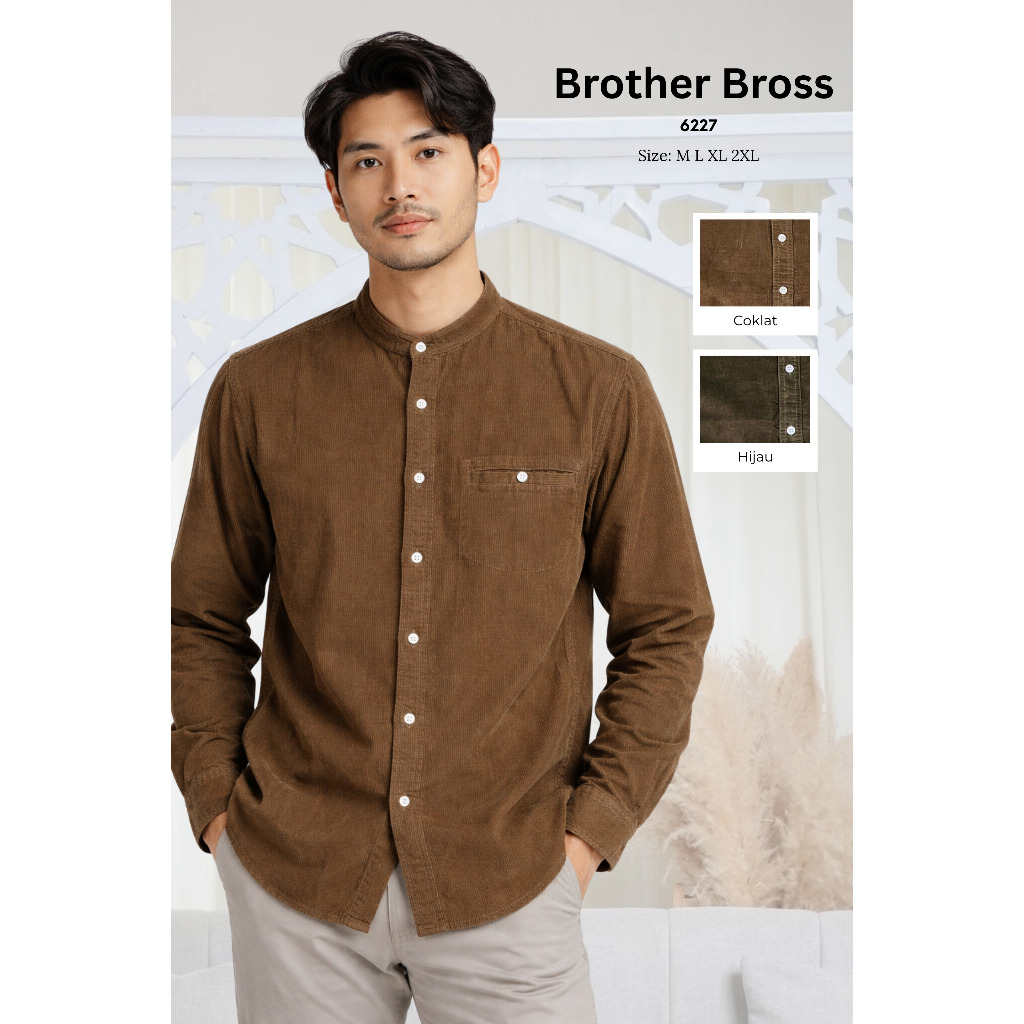 BROTHER BROSS Kurta Panjang Katun Pria Codorai/Baldu Size (M-XL) 6227