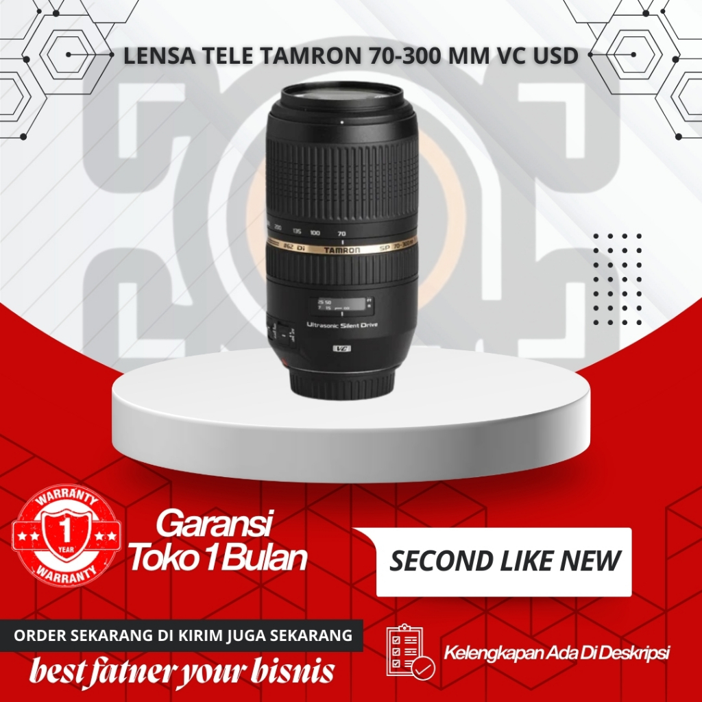 Lensa Tele Tamron 70-300 mm VC USD For Nikon canon murah
