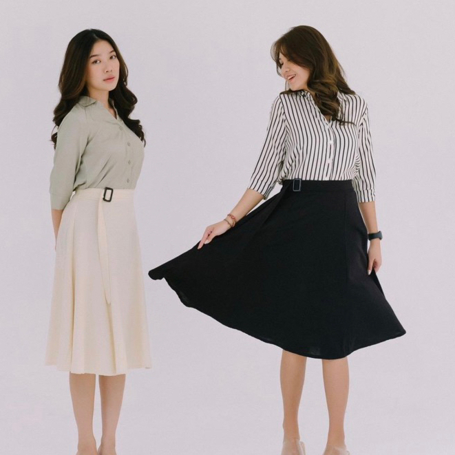 I Look Daily Aurora Skirt Linen