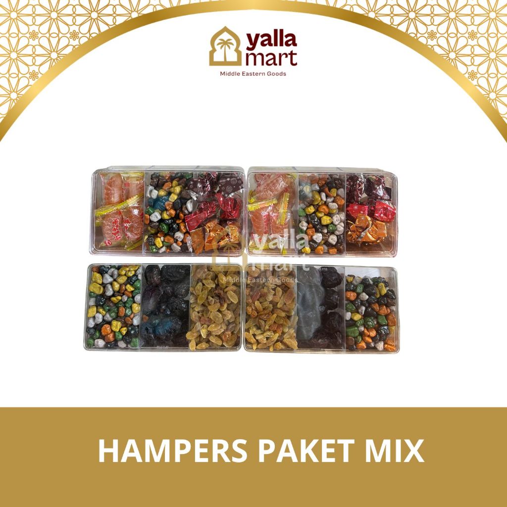Paket Hampers Mix , Hampers Premium Kurma Mix, Paket Aneka Coklat & Ajwa , Kurma Ajwa , Coklat Kerik