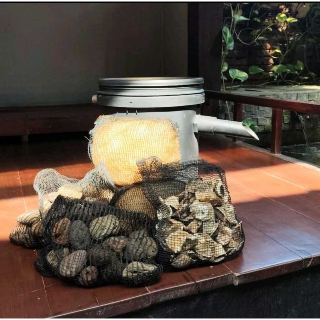 Tong Media Filter Kolam Koi 25lt Chamber Kecil Minimalis