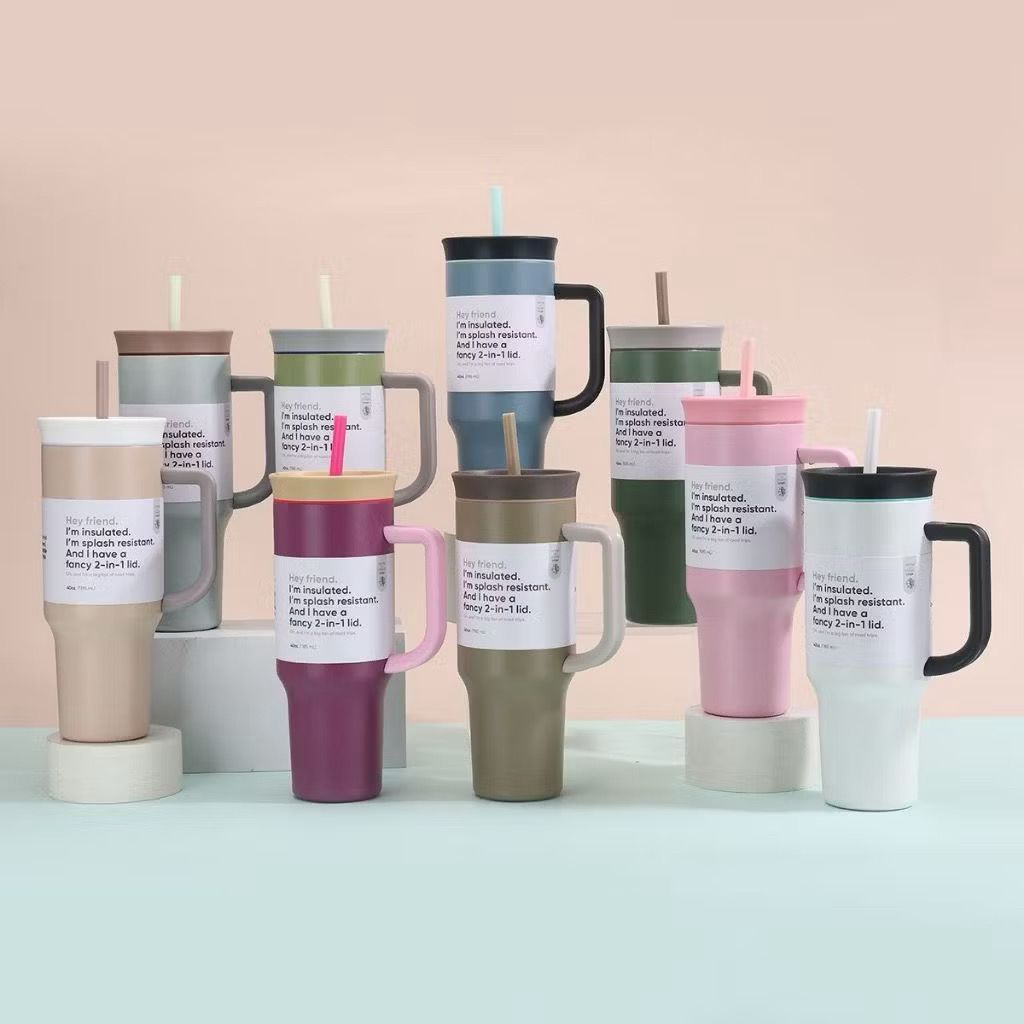 Tumbler Freesip FREE CUSTOM NAMA Stainless Gagang 1,2 Liter Dengan Sedotan 2 Cara Minum Insulated/ B