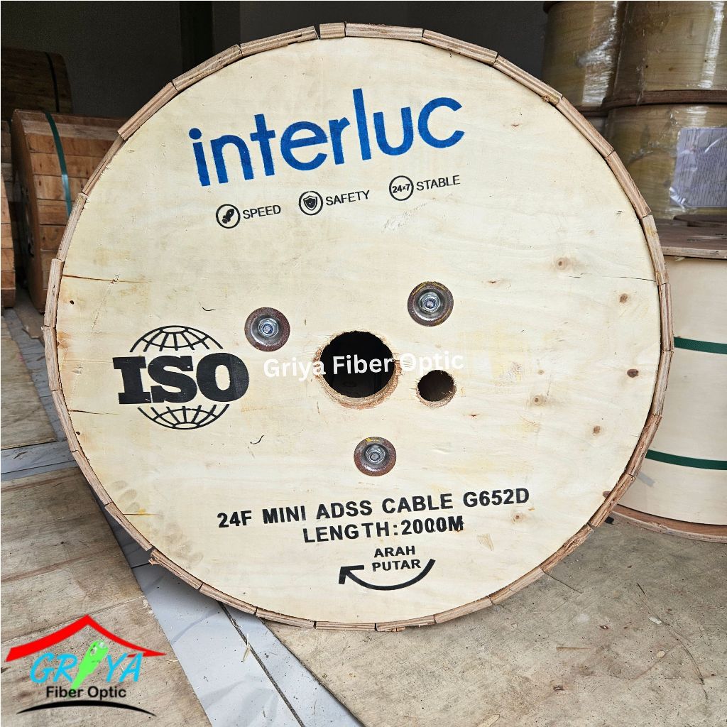 Interluc KU Mini ADSS 24 Core 2 Tube Fiber Optic Cable 24c 2000M Outdoor