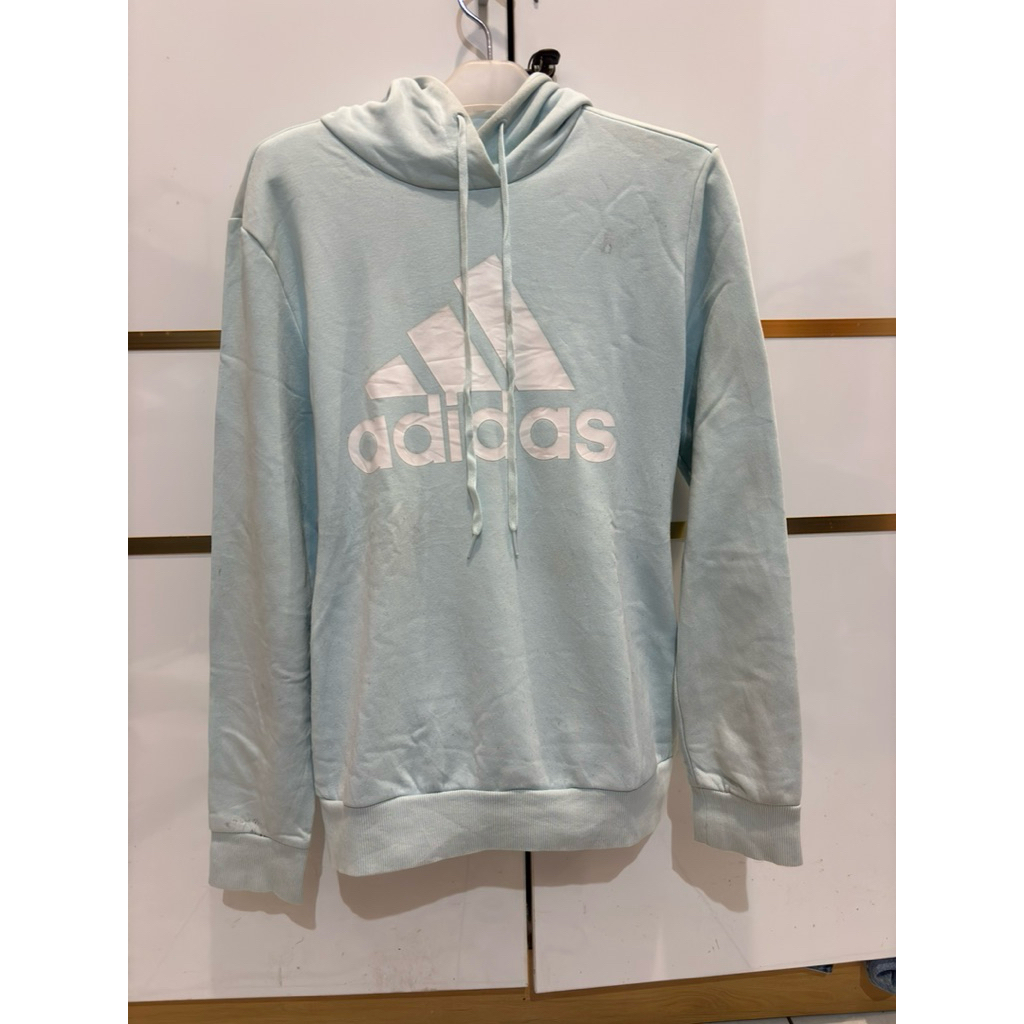 Jaket hoodie Adidas big logo mint green