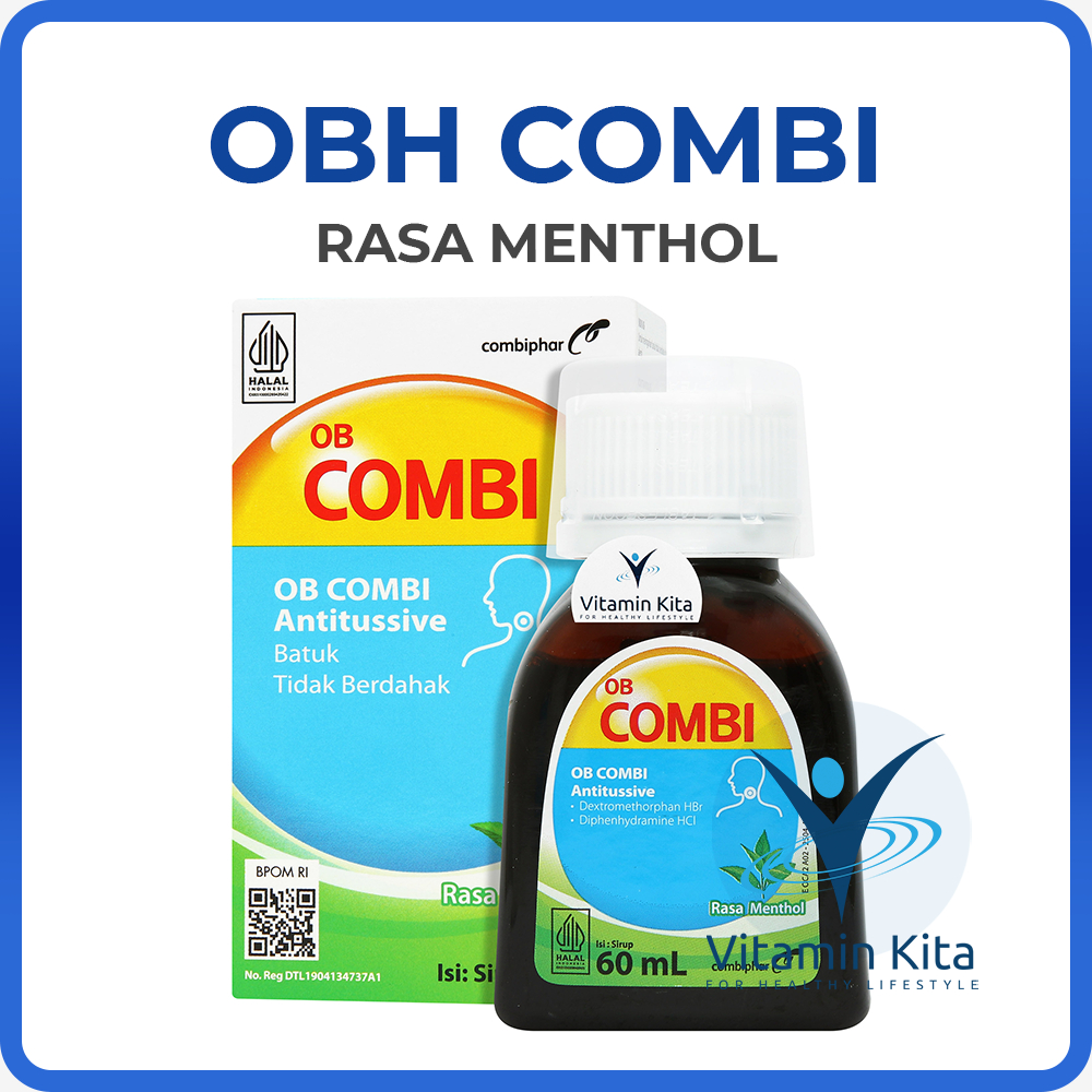 OBH COMBI ANTITUSSIVE BATUK TIDAK BERDAHAK 60 ML | OBAT BATUK TIDAK BERDAHAK, DISERTAI ALERGI, BATUK