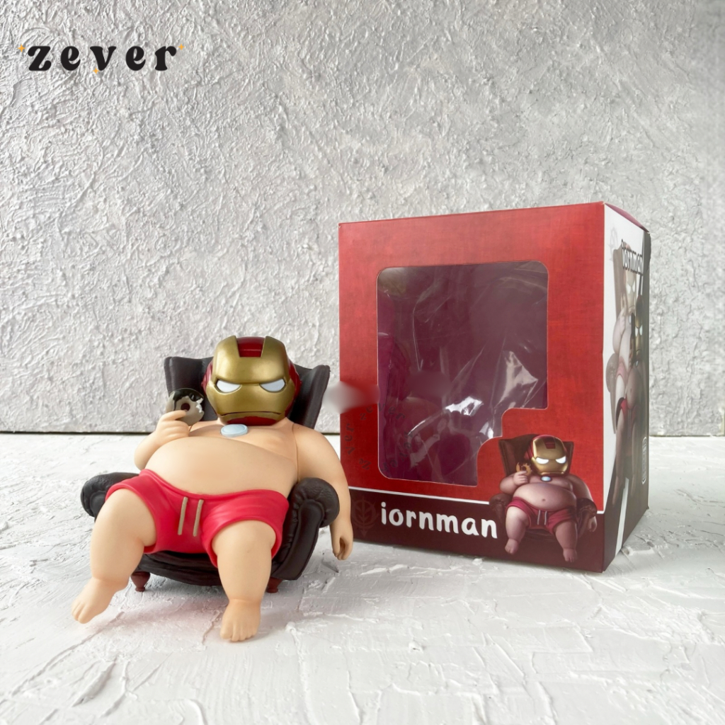 [ZEVER] Fat Iron Man - Marvel Universe | Action Figure Iron Man | Vinyl Model Figurine | 100% Limite