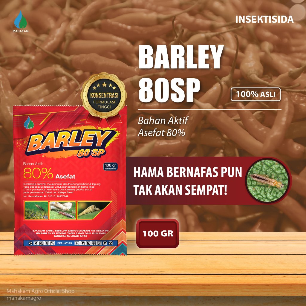 Mahakam Barley 80 SP 100 Gram - Insektisida Pembasmi Hama Tanaman Cabai & Kelapa Sawit