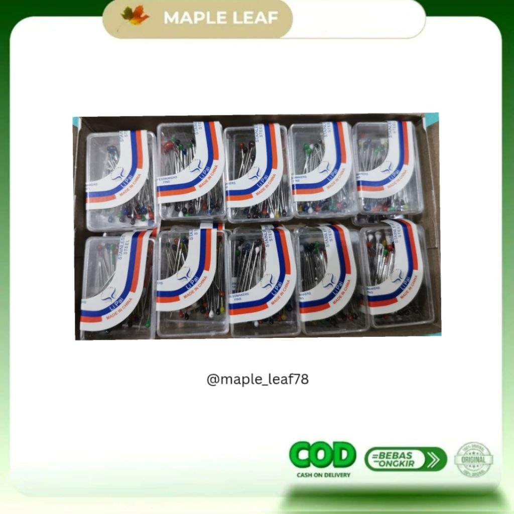 JARUM PENTUL KOTAK KECIL 1 Dus 20 set