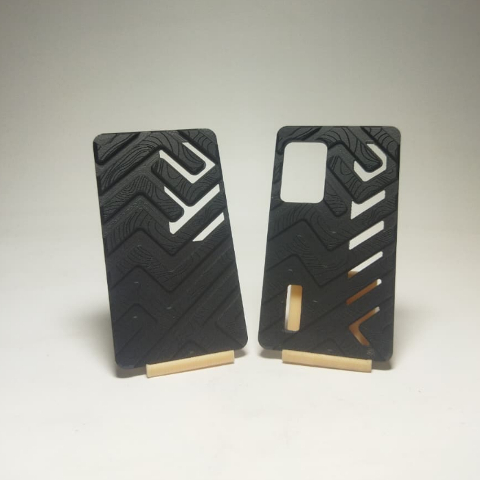 Acrylic Backdoor Dot Sturdy Motif Fushion Line 3D Panel Full Black