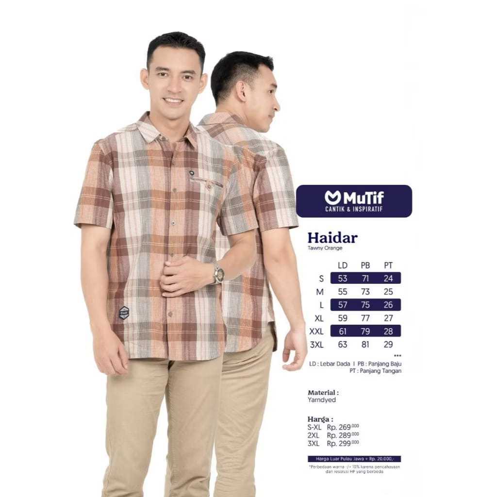 Kemeja Koko Pria Mutif Haidar Tawny Orange