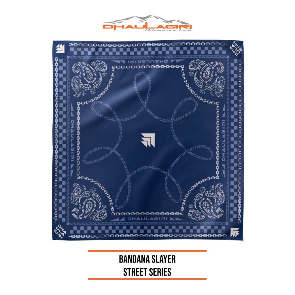 Dhaulagiri - Slayer Bandana - Bandana Slayer - Scarf Ikat Kepala, Masker Multifungsi Outdoor & Stree