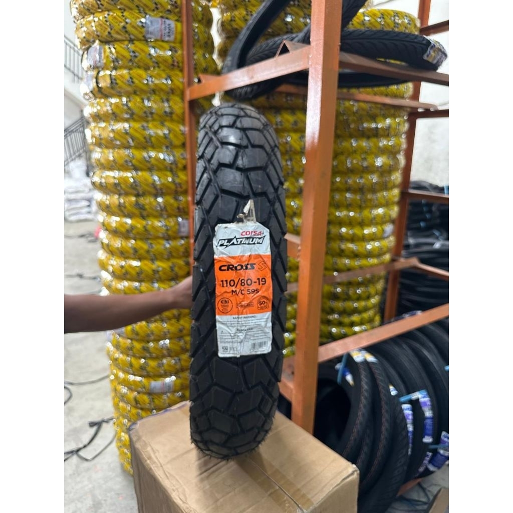 BAN LUAR CORSA 110/80-19 TUBELESS CROSS S