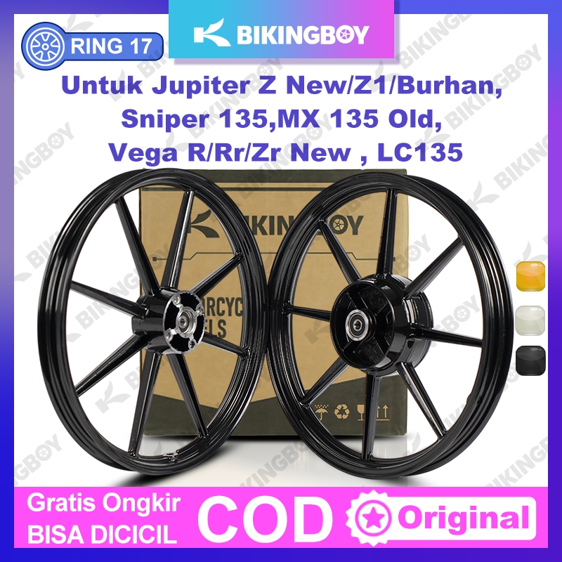 VELG BIKINGBOY VELG CNC Untuk Jupiter Z New/Z1/Burhan MX 135 Old Vega R/Rr/Zr New LC135 Velg Palang 