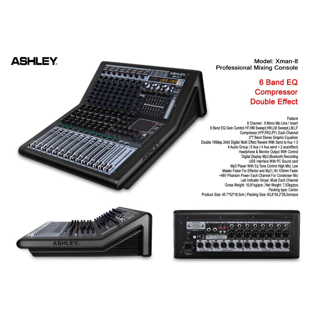 mixer audio 8 channel original ashley xman 8 mixer karaoke original mixer ashley Xman 8 mixer karaok