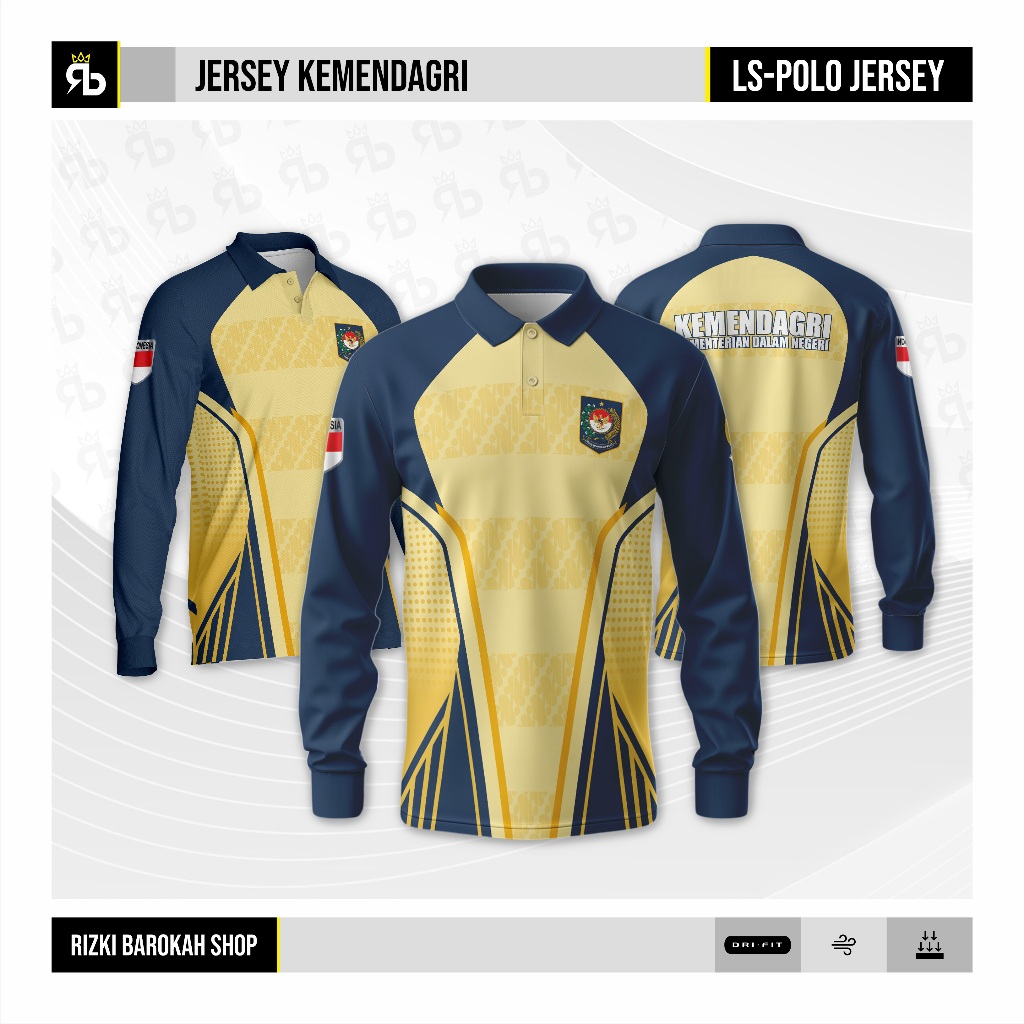 WANGKI KEMENDAGRI PANJANG / JERSEY KEMENDAGRI / WANGKI LENGAN PANJANG/ BAJU OLAHRAGA / BAJU SANTAI