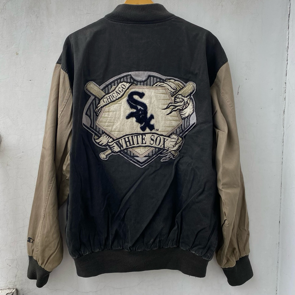 Vintage 90’s Rare Starter x MLB Chicago White Sox Varsity Bomber Jacket