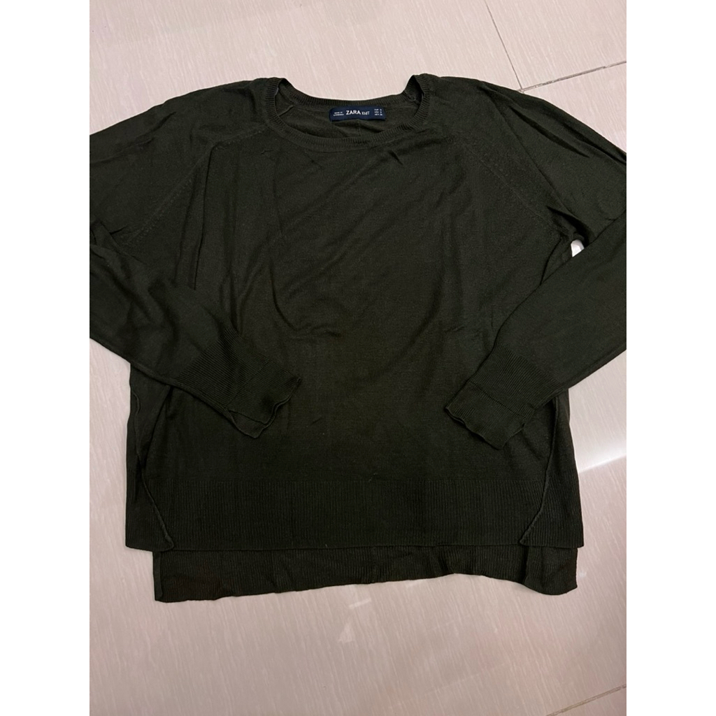 NEW ZARA Knit top size S / original ZARA kaos lengan panjang sweater wanita