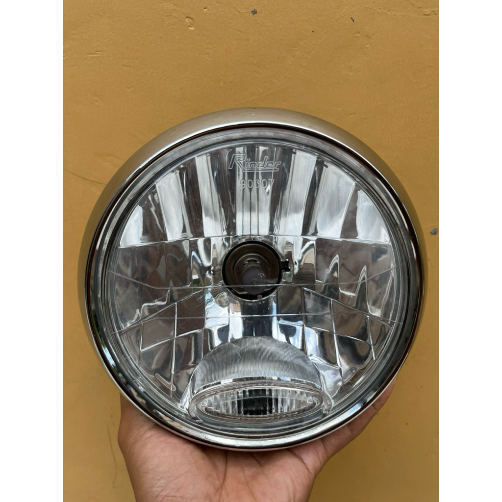 headlamp reflektor+batok lampu depan vixion old bulat original second