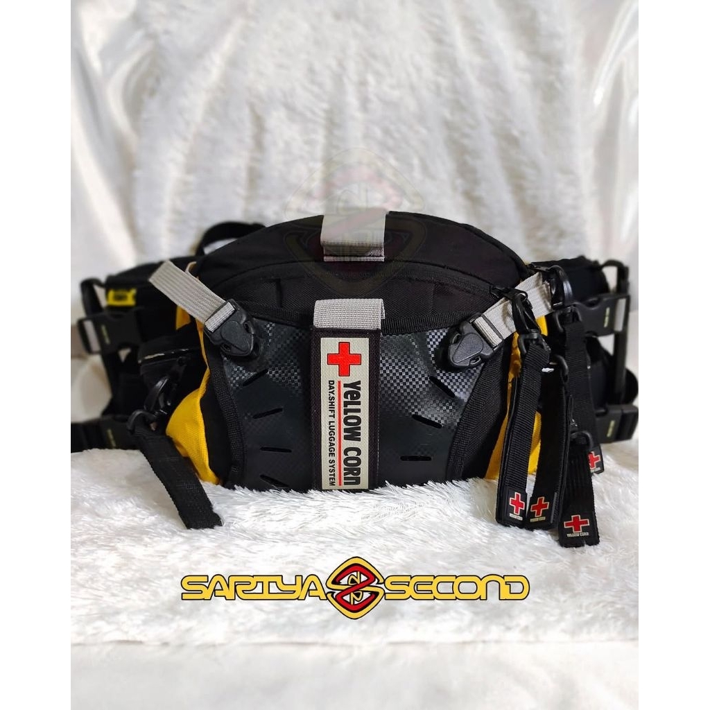 Waist Bag Yellow Corn YE-15 (Vintage Series) Color : Black Yellow