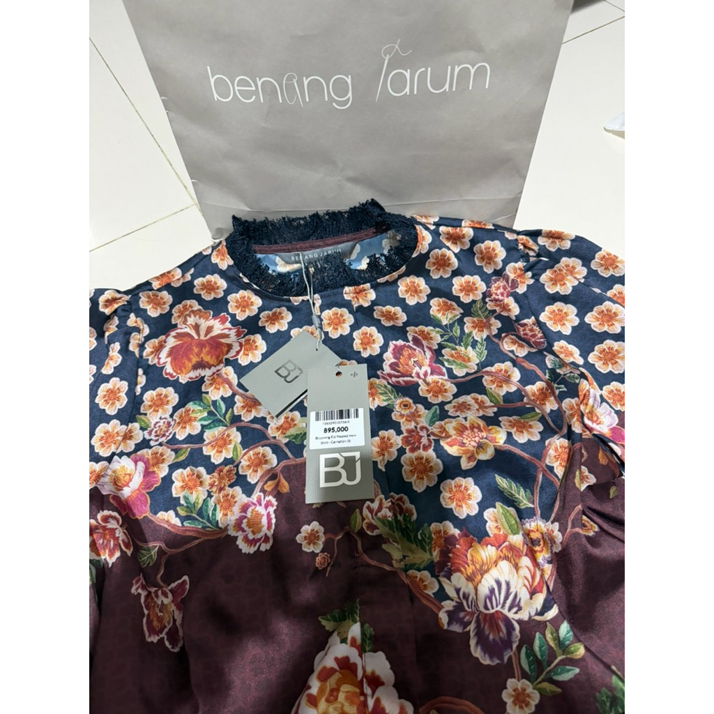 NEW BJ BLOOMING EID PLEATED HEM SHIRT