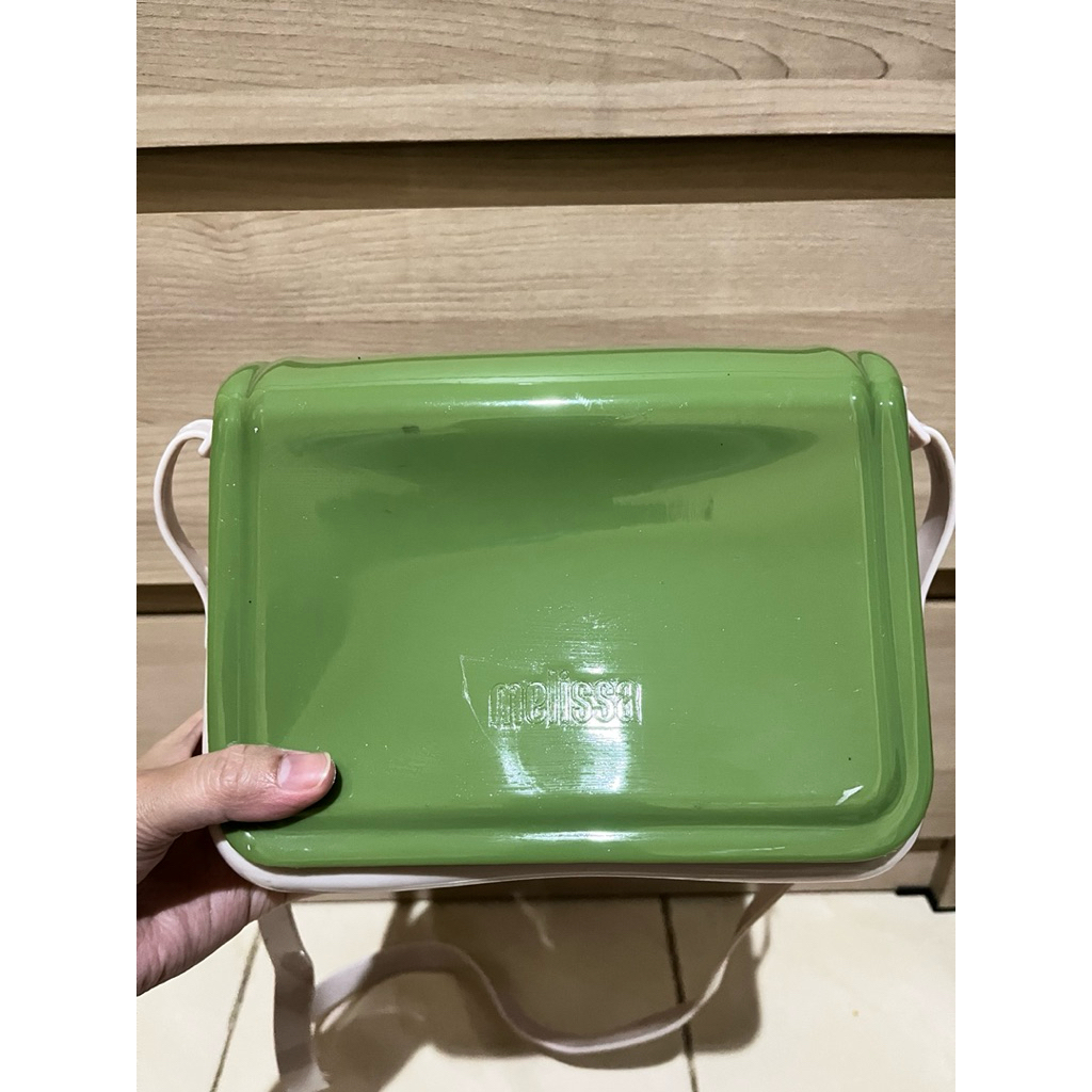 Melissa duo Bag jelly warna hijau cream