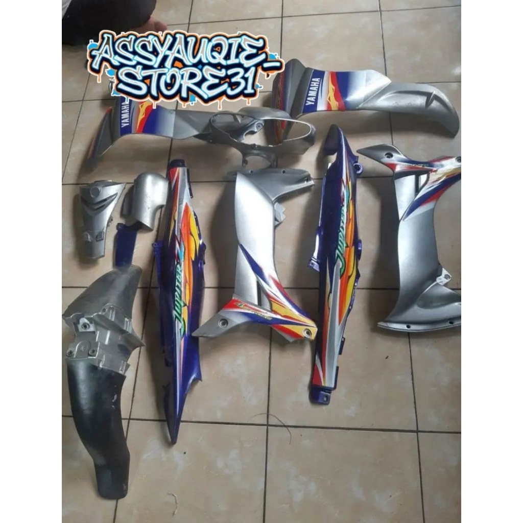 Full Sett Body Halus Jupiter Z cw / Jupiter Z Lama Warna Siver Biru Plus Striping