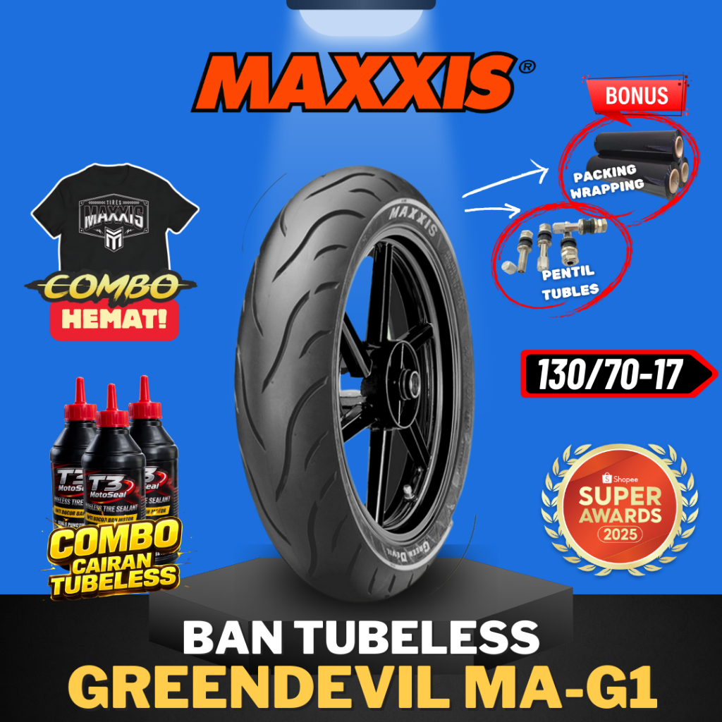 [READY COD] MAXXIS GREEN DEVIL RING 17 / BAN MAXXIS 130/70-17 / 130-70-17 BAN TUBELESS BAN LUAR / BA