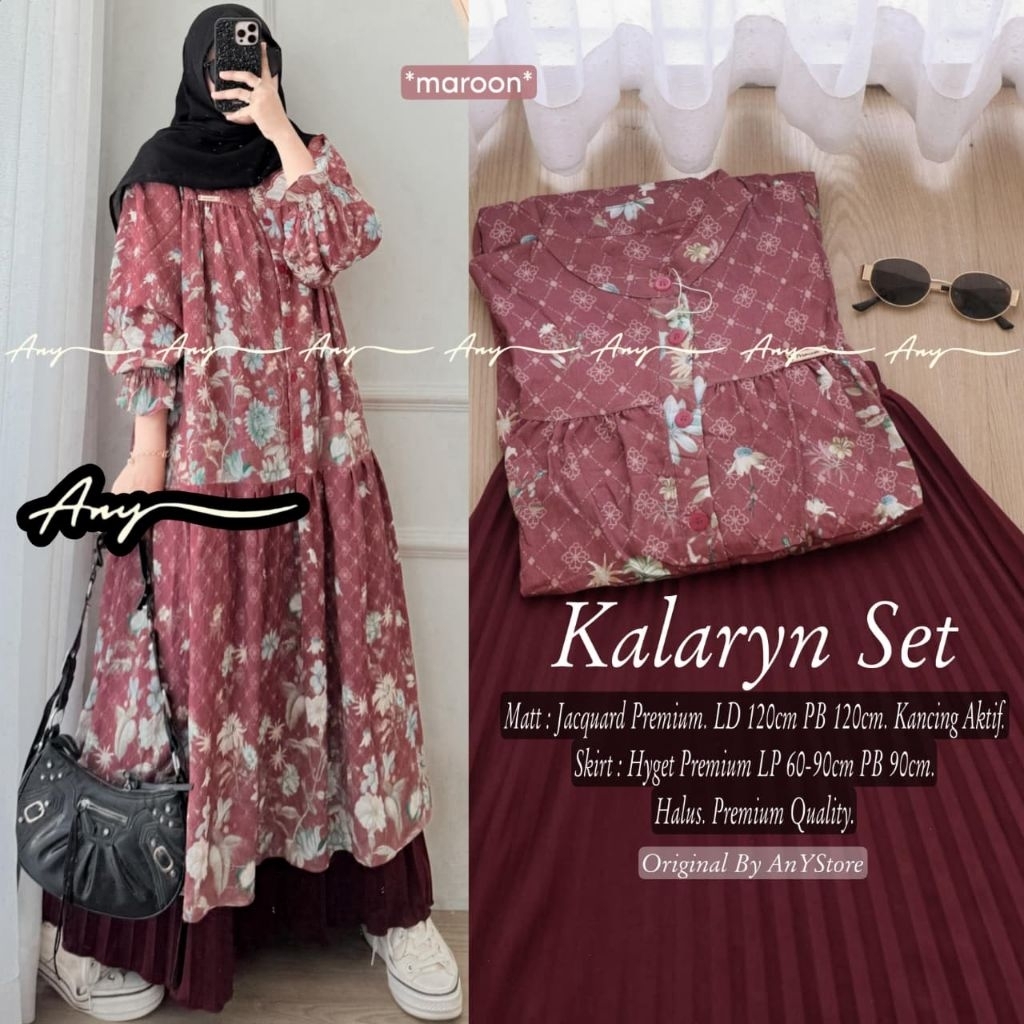 kalaryn, kalfari, arasya set tunik rok plisket by any - Rubita oneset by dharya | rubita set tunik d