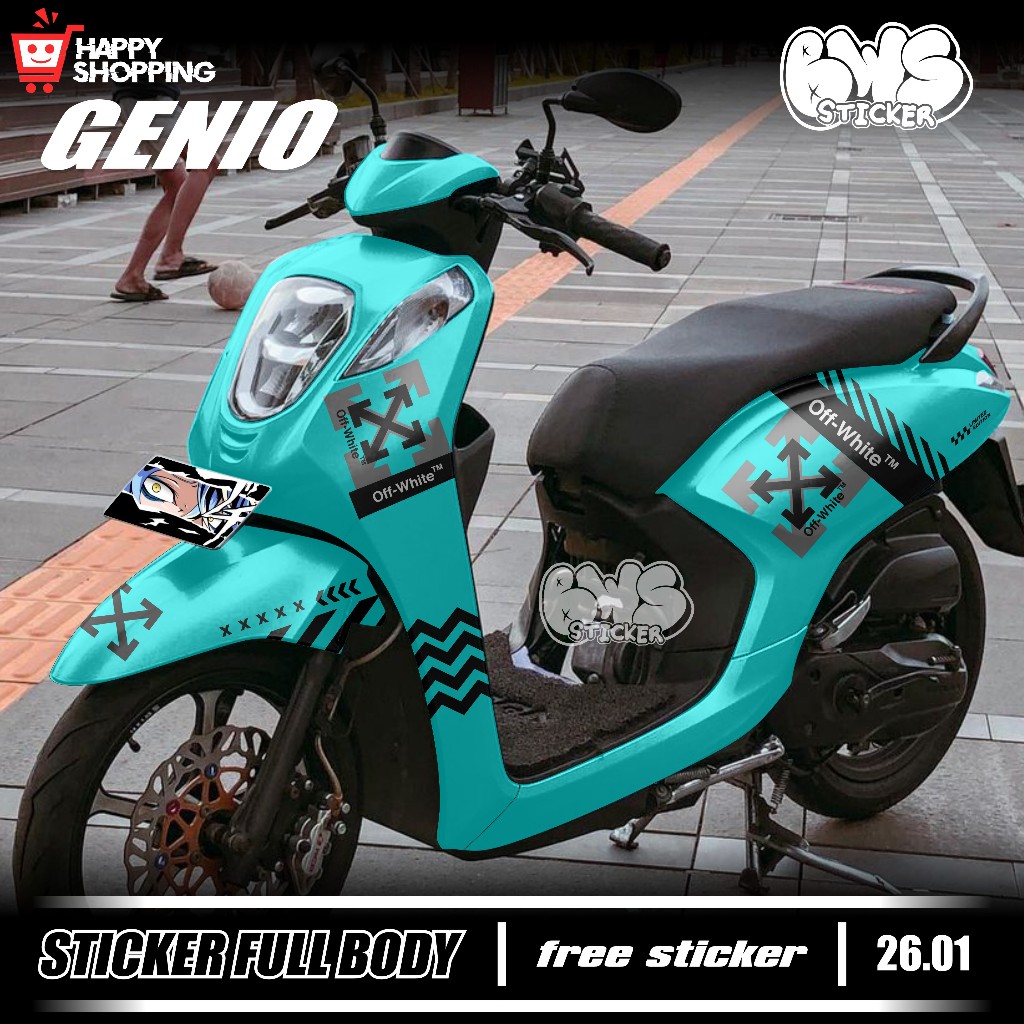 Terbaru Sticker Decal Full Body Motor Honda Genio Tahun 2019 2020 2021 2022 2023 2024 2025 2026 Stic