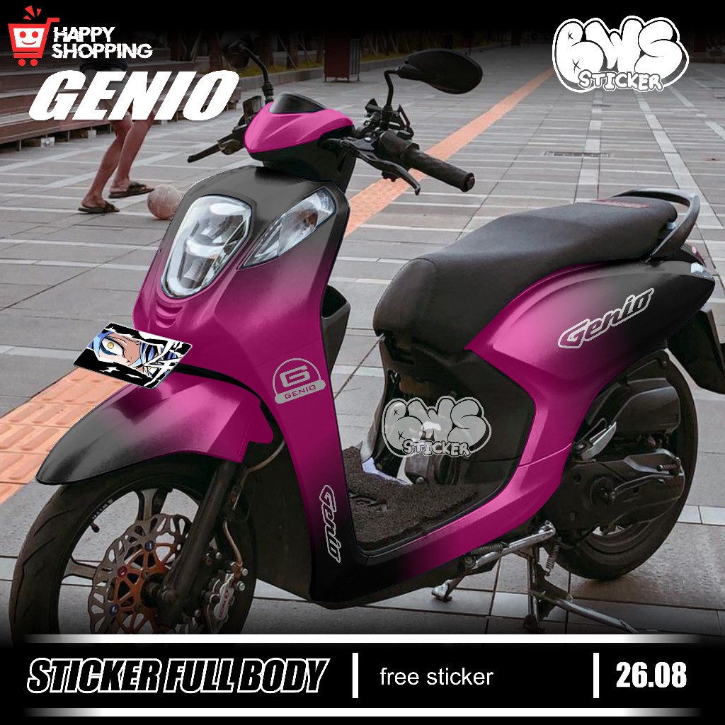 Terbaru Sticker Decal Full Body Motor Honda Genio Tahun 2019 2020 2021 2022 2023 2024 2025 2026 Stic