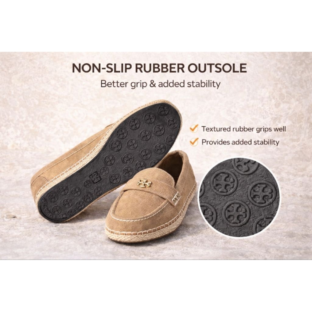 [BRAND NEW] TB Loafers Tan