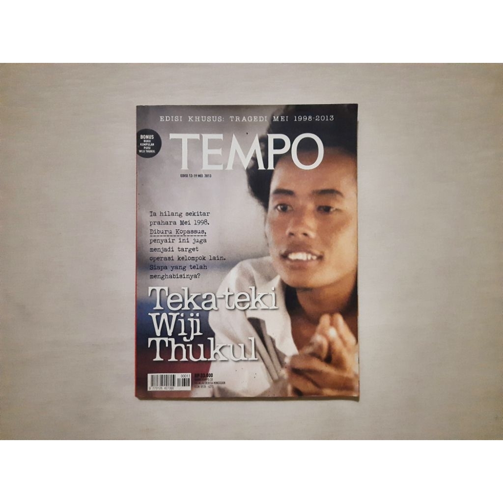 Majalah Tempo Edisi Khusus Tragedi Mei 1998-2013: Teka-Teki Wiji Thukul