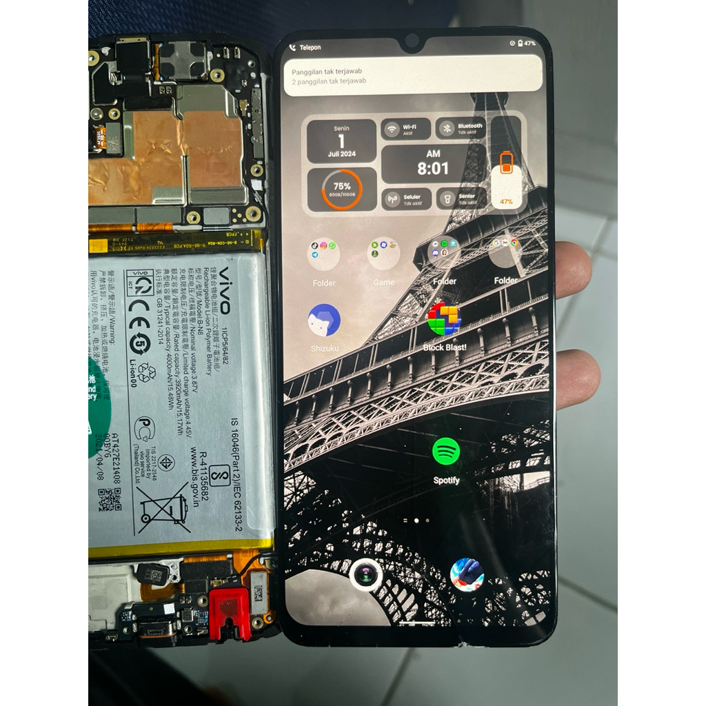 LCD Vivo V21 4G Original Copotan