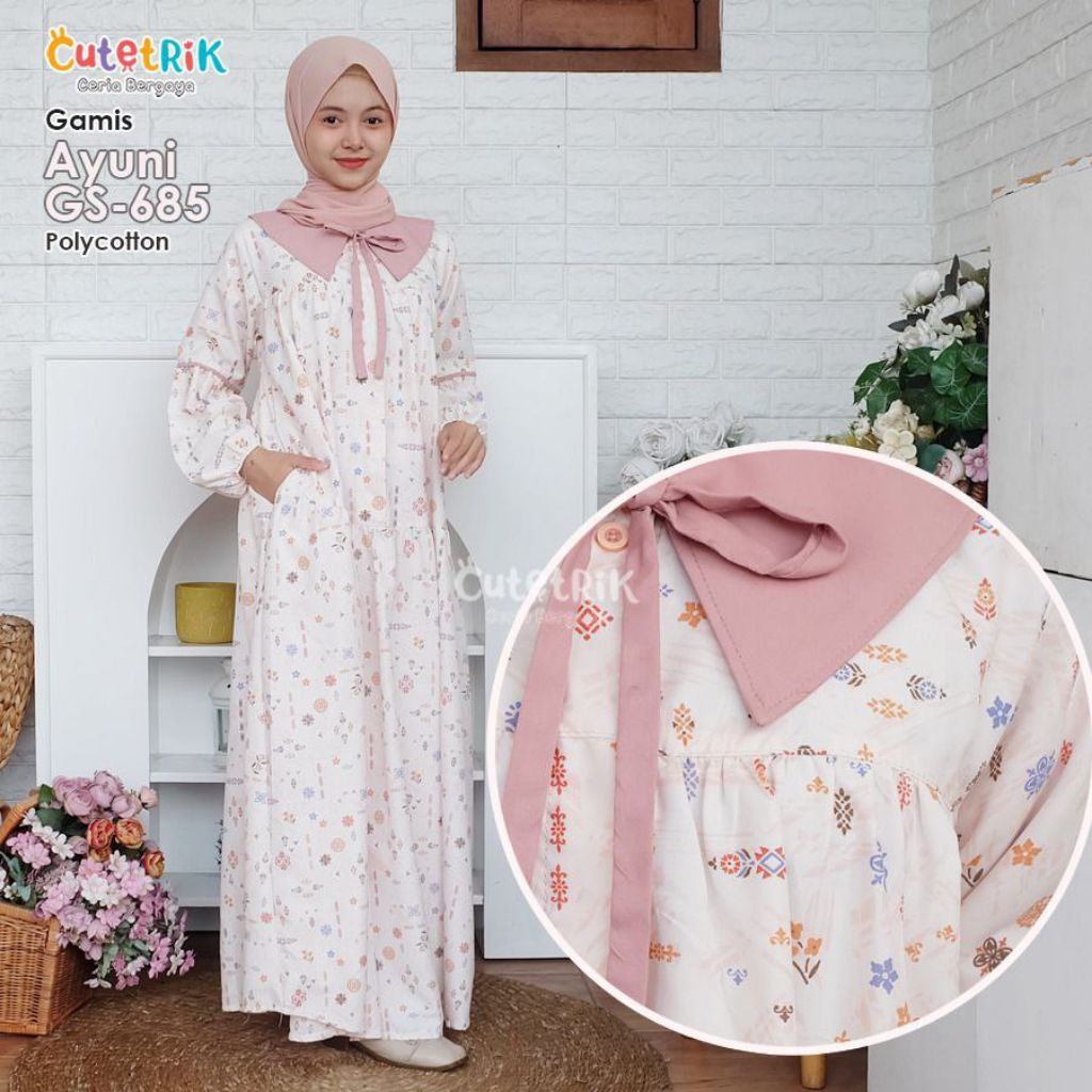 Gamis Dewasa Ayuni Cutetrik/ Gamis Dewasa Cutetrik