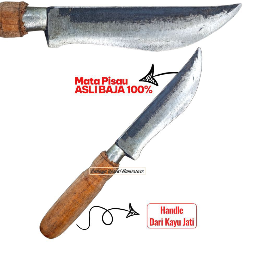 [ pisau Kasro ] pisau baja Asli Baja tajam poll handmade pak Kasro | pisau dapur | pisau cincang | p