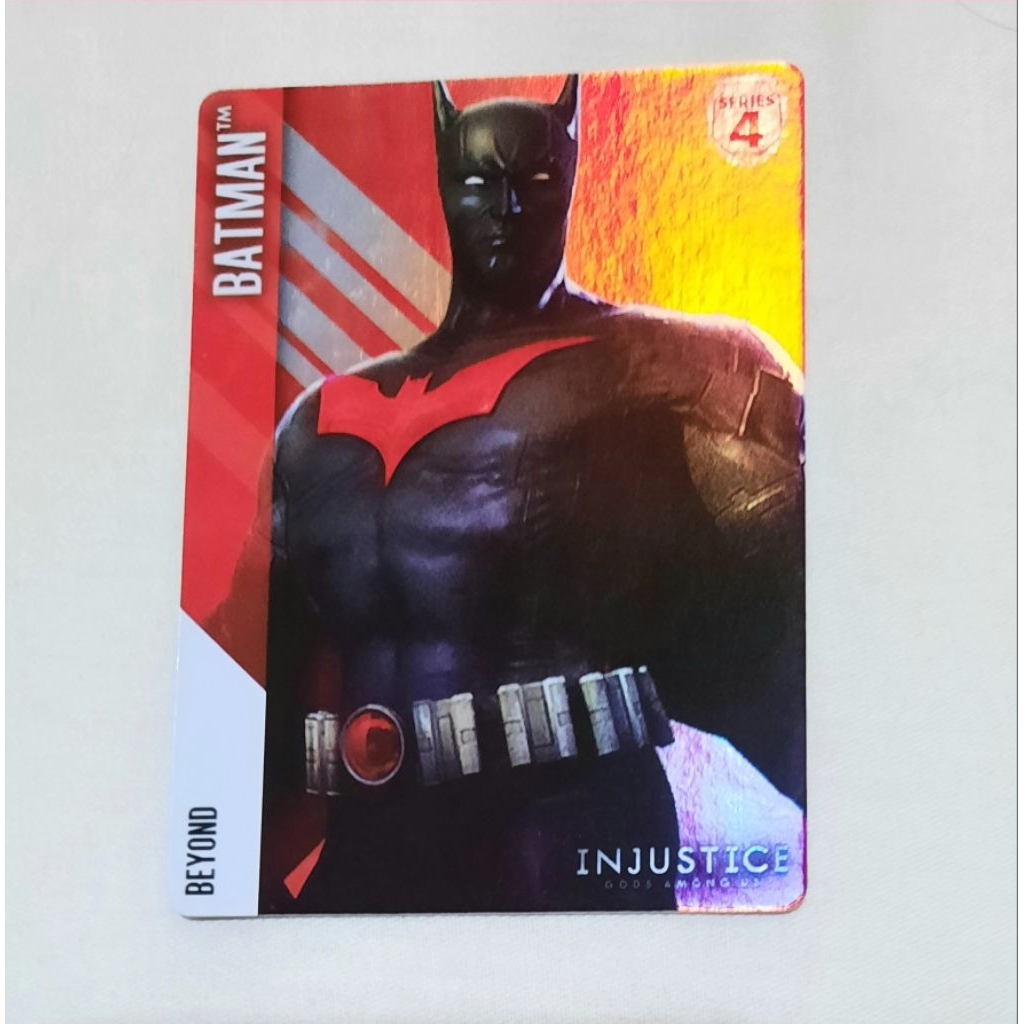 Kartu Injustice Batman Beyond (holo foil) gold star series 4 tcg dc