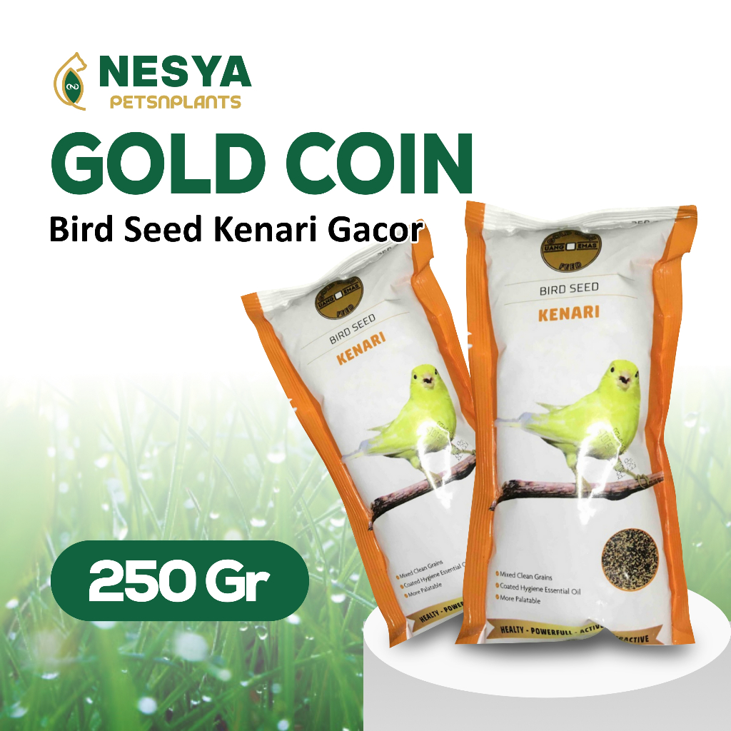 Gold Coin Kenari 250Gr Pakan Kenari GOLD COIN KENARI Gacor Biji Kenari