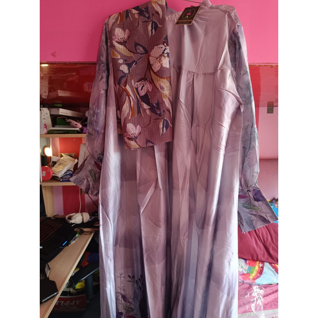 Gamis Original FHA boutique Newtag+hijab voal