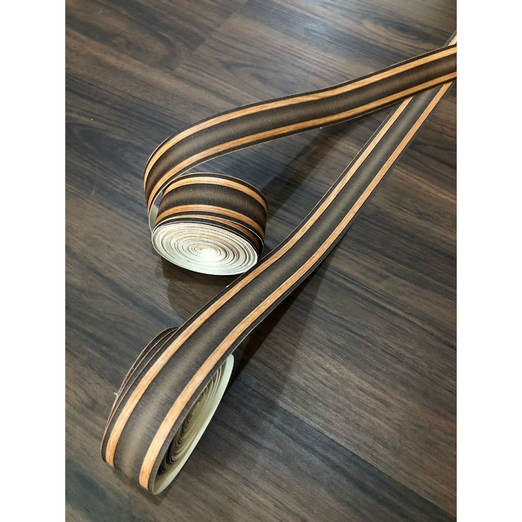 wallpaper Border list Coklat Kayu Polos SImple