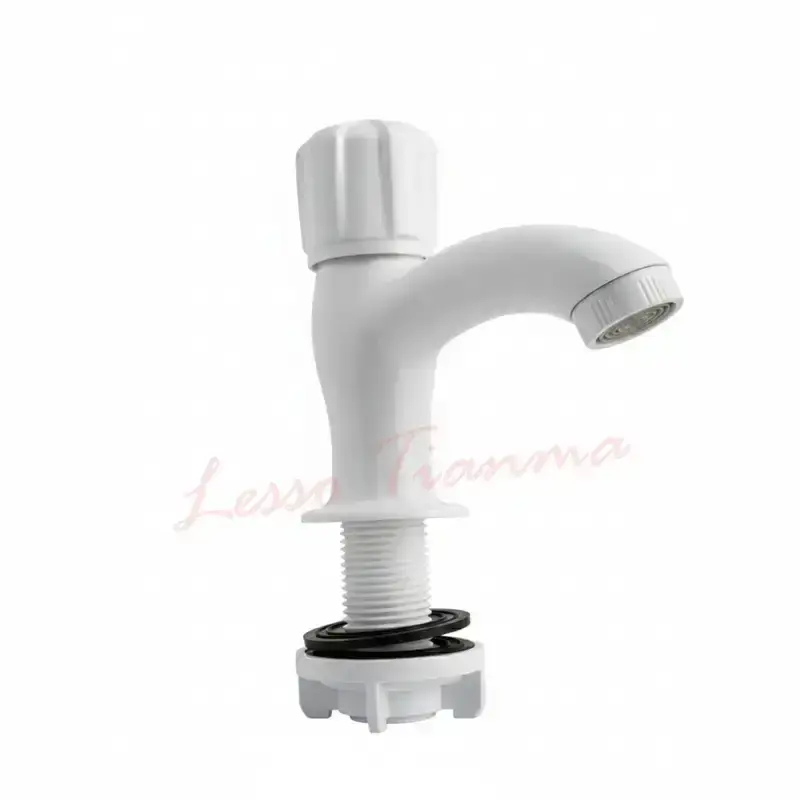 Keran Wastafel Tunggal Keran Wastafel Tanam Lesso 1/2" inch W33102 DN15 Stop Kran Keran Tembok Plast