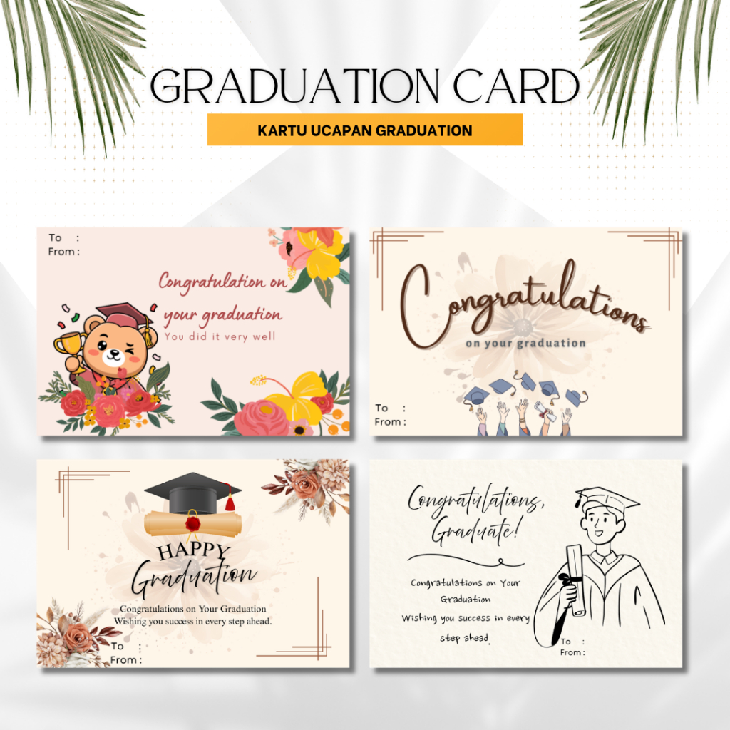 Greeting Card GRADUATION - Gift Card - Kartu Ucapan Wisuda - Aesthetic - Kartu Ucapan Graduation - K