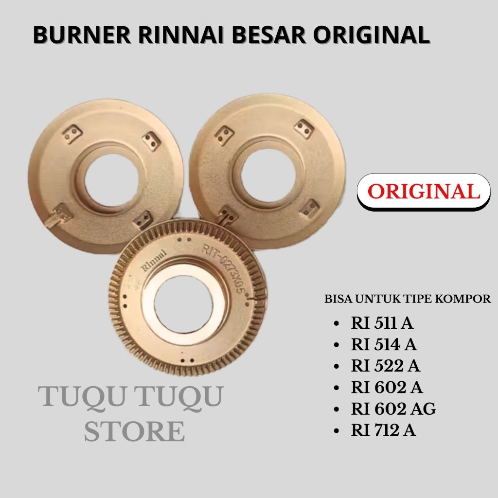 BURNER KOMPOR RINNAI BESAR ORIGINAL / KOMPOR RINNAI SERI A / BURNER ORIGINAL
